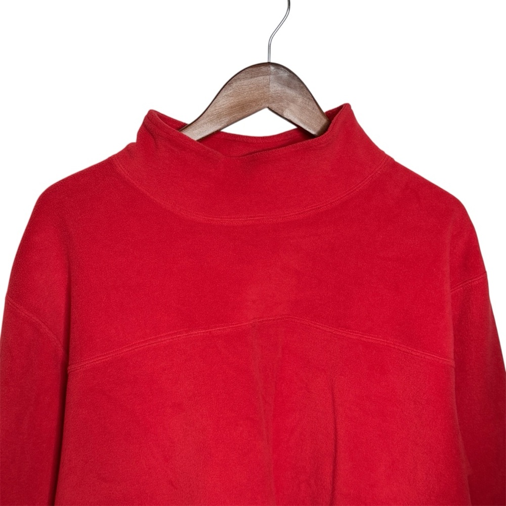 Supreme x Polartec Red Fleece Sweatshirt Mock Neck Pullover Long Sleeve SZ Large - Picture 3 of 14